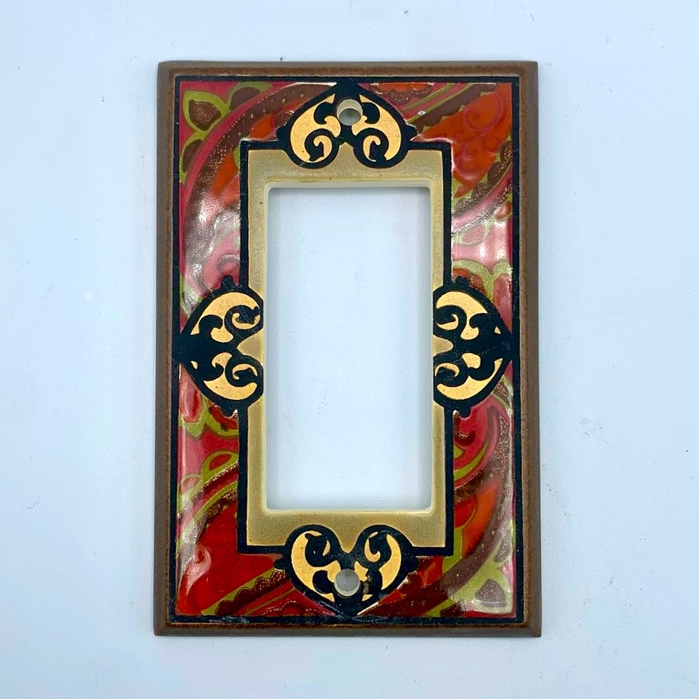 “Now That’s A Switch” Hearts SINGLE Ceramic Switch Wall-plate NEW